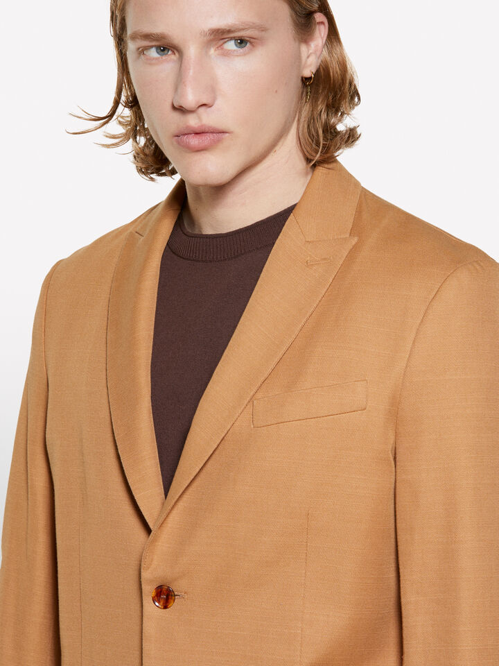 Camel single-breasted blazer - men's blazers - Camel | Sisley image number 5